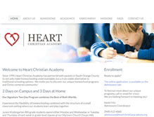 Tablet Screenshot of heartchristianacademy.org